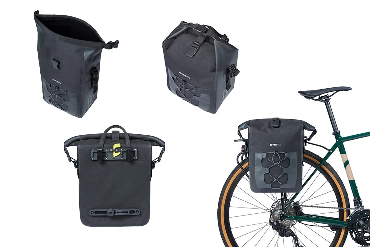 BASIL Navigator Waterproof M - Enkele Tas - 12-15 Liter - Zwart 2 BASIL Navigator Waterproof M - Enkele Tas - 12-15 Liter - Zwart - Afbeelding 2