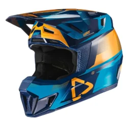 LEATT Helm Incl. Bril 7.5 V21.1 Blauw-geel -Goedkope Trappen Go Winkel LEATTHelminkl Brille7 5V21 1blau gelb 5