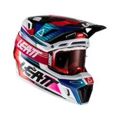 LEATT Helm Incl. Bril 8,5 V22 Aqua/Royal Blue-wit-zwart