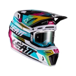 LEATT Helm Incl. Bril 8,5 V22 Aqua/Royal Turquoise-wit-geel