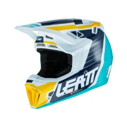 LEATT Helm Incl. Bril 8,5 V22 Grafisch Blauw-wit-geel