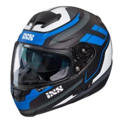 IXS 215 2.0 Motorfietshelm Mat Zwart Blauw Wit
