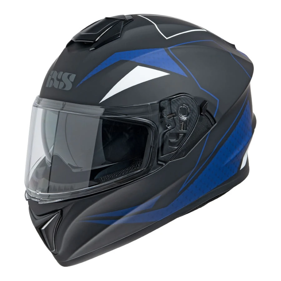 IXS 216 2.0 Motorfietshelm - Mat Zwart-blauw 1 IXS 216 2.0 Motorfietshelm - Mat Zwart-blauw