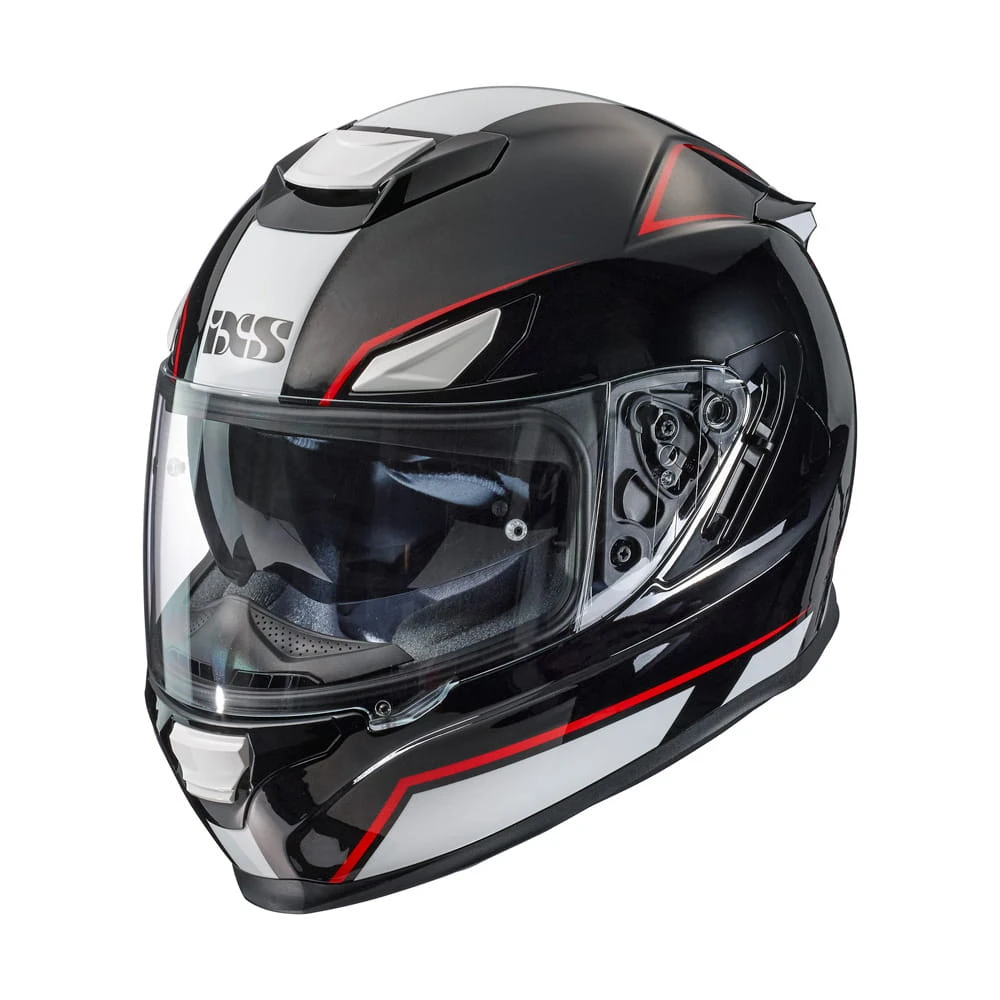 IXS 315 2.1 Motorhelm Zwart Wit Rood 1 IXS 315 2.1 Motorhelm Zwart Wit Rood