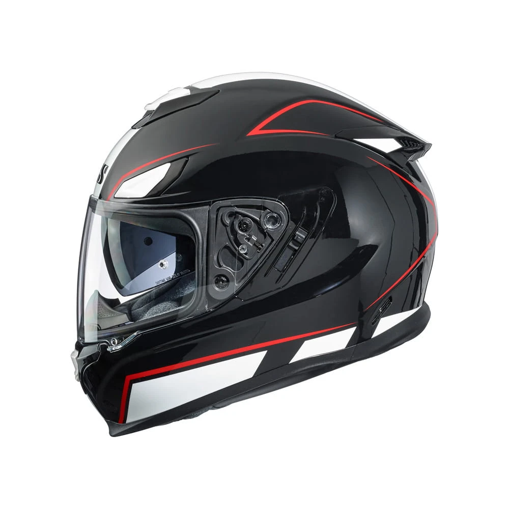 IXS 315 2.1 Motorhelm Zwart Wit Rood 2 IXS 315 2.1 Motorhelm Zwart Wit Rood - Afbeelding 2