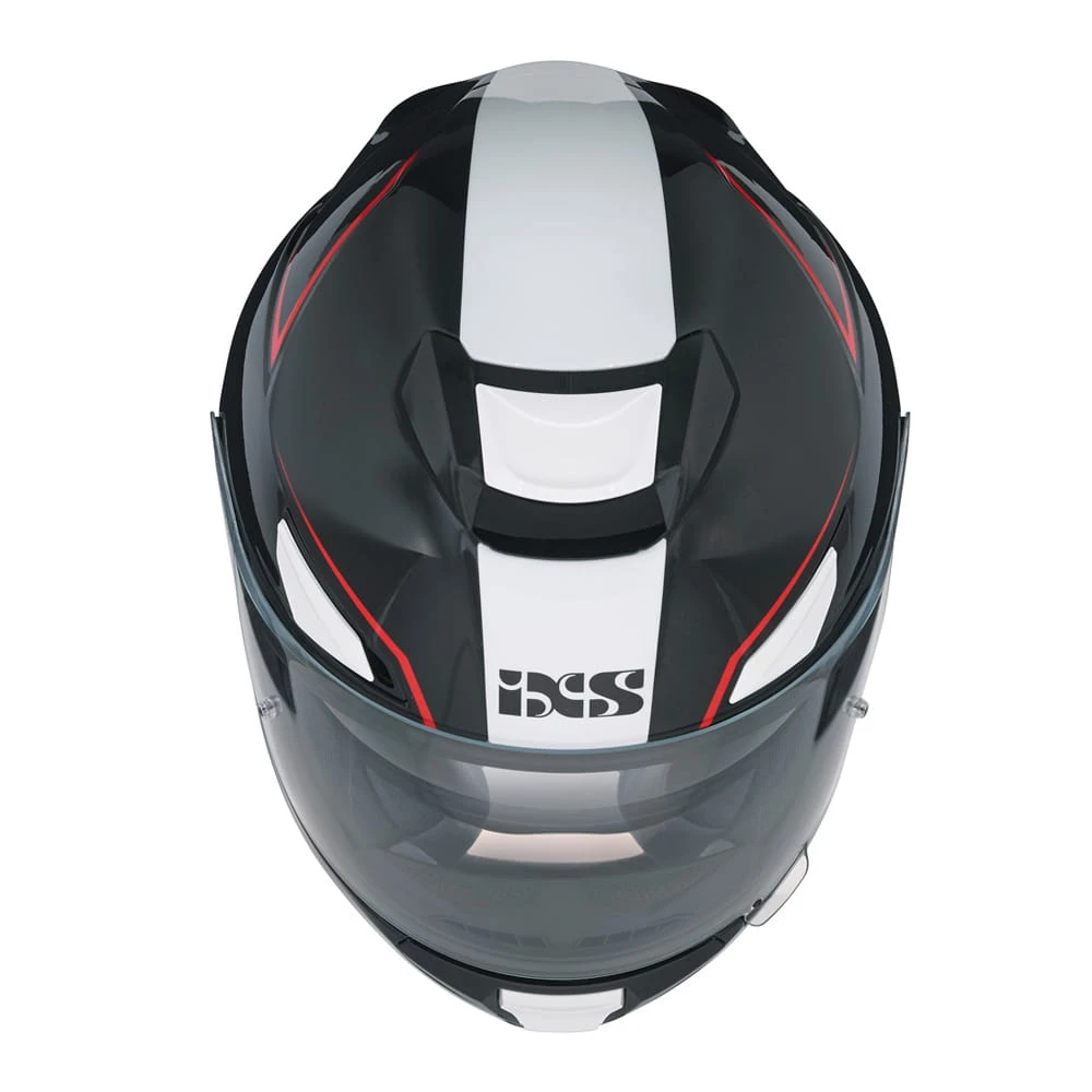 IXS 315 2.1 Motorhelm Zwart Wit Rood 4 IXS 315 2.1 Motorhelm Zwart Wit Rood - Afbeelding 4