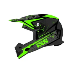 IXS 361 2.0 Motorfietshelm Mat Zwart Fluogroen