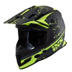 IXS 361 2.0 Motorfietshelm Mat Zwart Fluo Geel