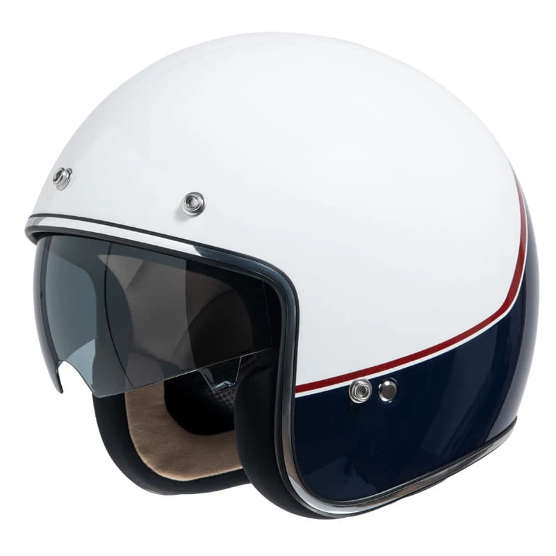 IXS 77 2.2 Jet Helm Wit Blauw Rood 2 IXS 77 2.2 Jet Helm Wit Blauw Rood - Afbeelding 2