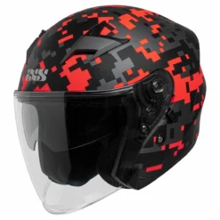 Jet Helm IXS99 2.0 - Zwart Mat-rood