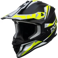 Motorcrosshelm IXS362 2.0 - Zwart Mat-geel Fluo